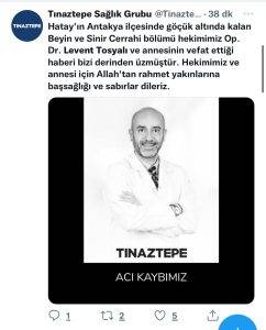 İzmir'in Tanınmış Beyin Cerrahı Dr. Levent Tosyalı ve Annesi Enkaz Altında Hayatını Kaybetti
